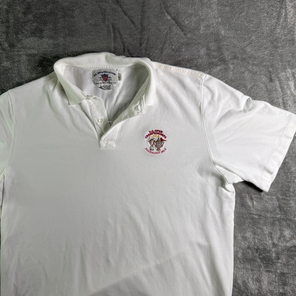 US Open Collection Golf Polo Shirt 2014 Championships Pinehurst White L